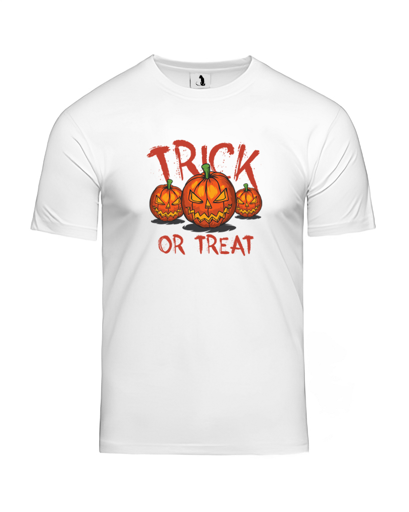 Образец unisex футболки Trick or treat классического прямого кроя Футболка Trick or treat unisex классического прямого кроя