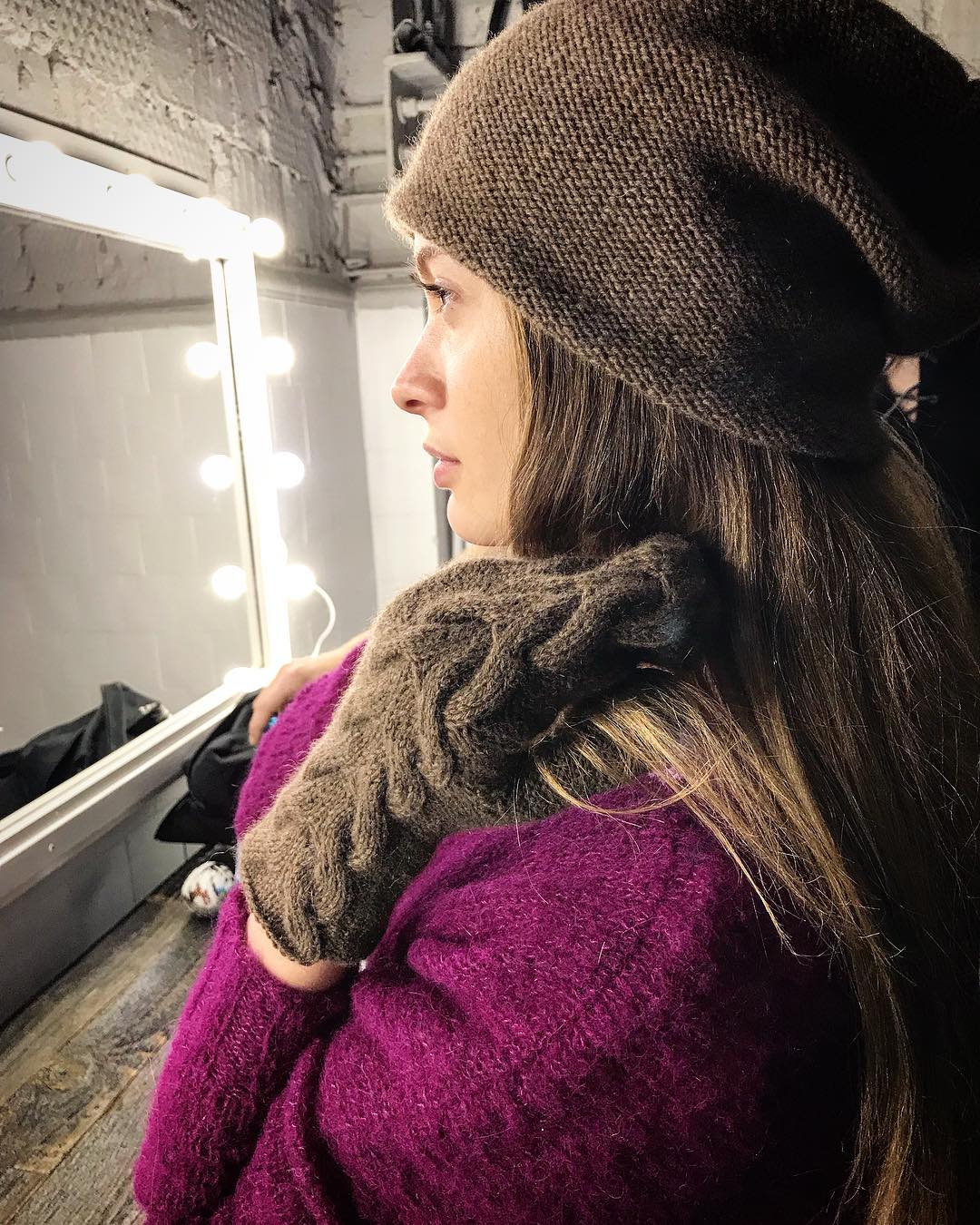 Шапка и варежки из пуха яка сарлаг