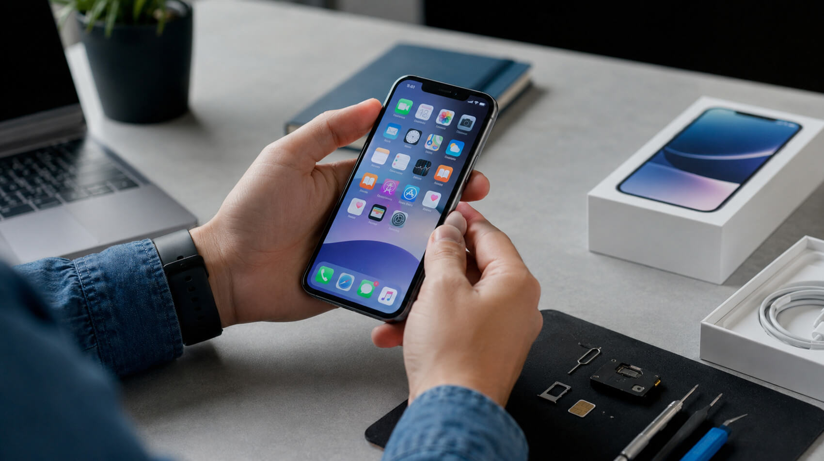 Статусы оригинальной, неизвестной и использованной детали в iPhone