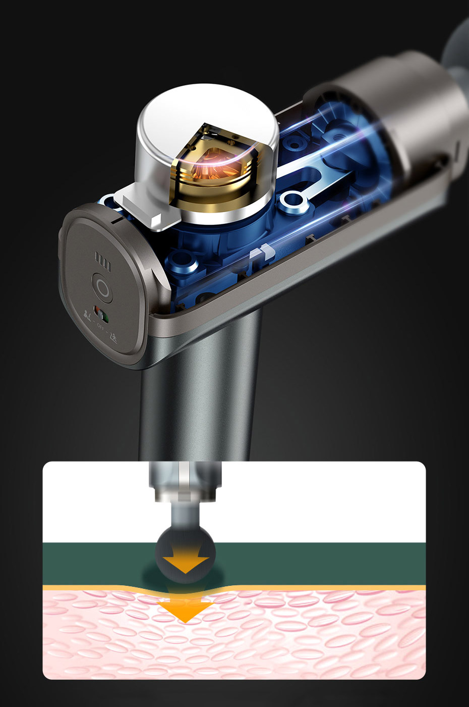 Перкуссионный массажёр Baseus Booster Dual Mode Massage Gun