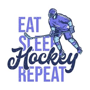 принт Eat Sleep Hockey Repeat