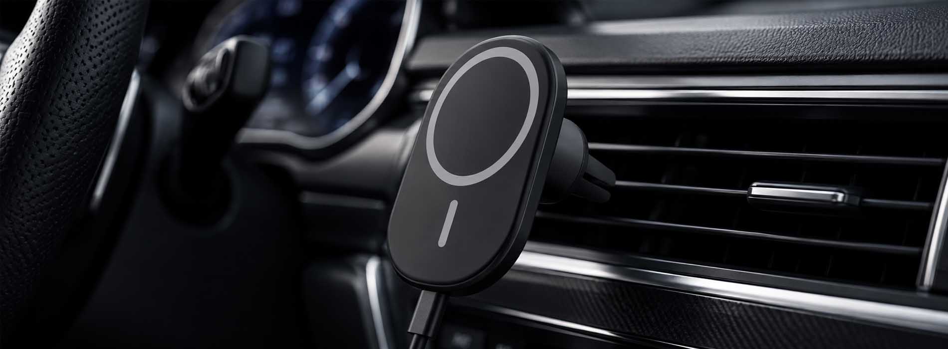 Магнитные автодержатели Gurdini Wireless Magsafe Car Charger для смартфонов