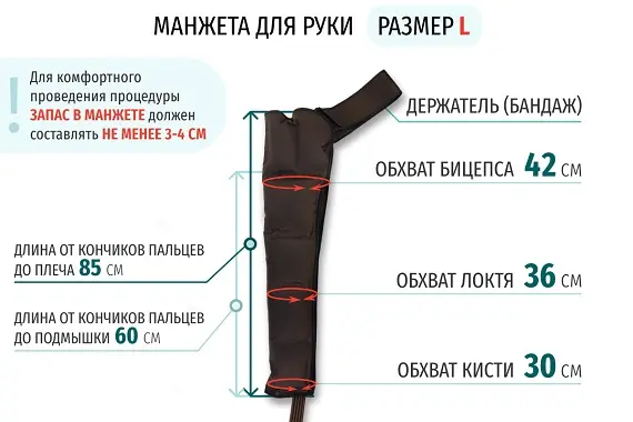 Размеры манжеты для руки