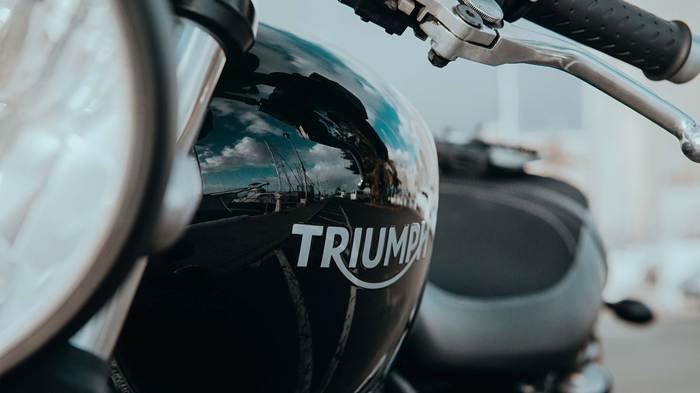 Glossy motorcycle gas tank