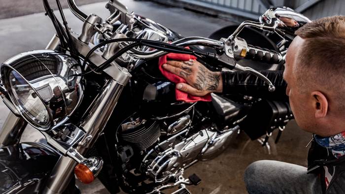 Cleaning a ceramic coated motorcycle