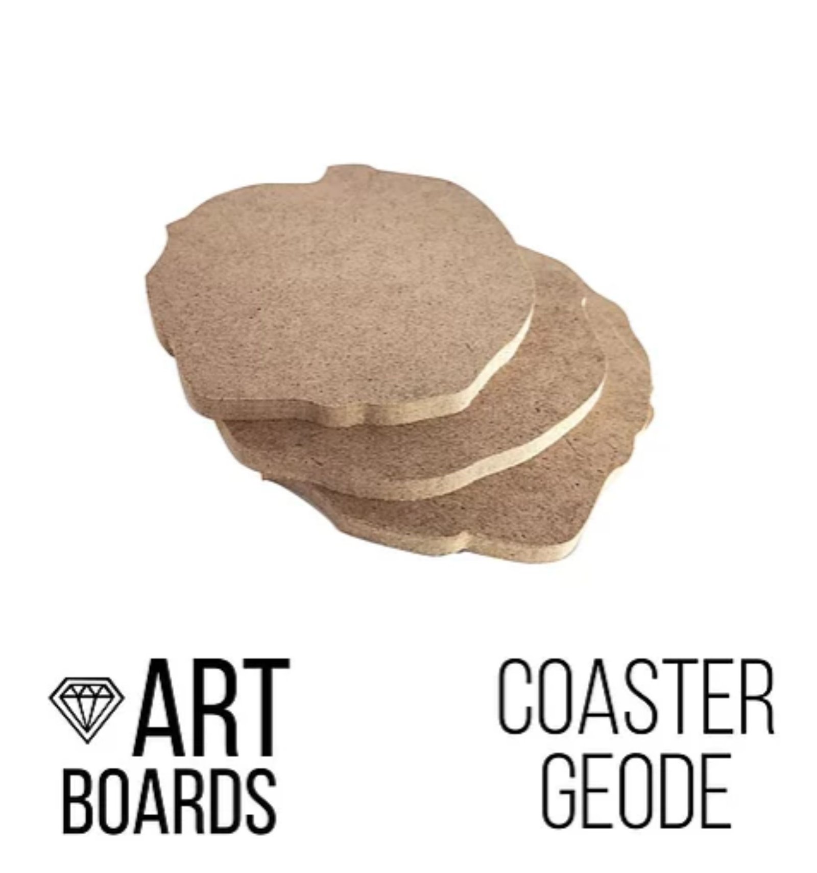 Заготовки МДФ &laquo;Coaster geode&raquo; в стопке