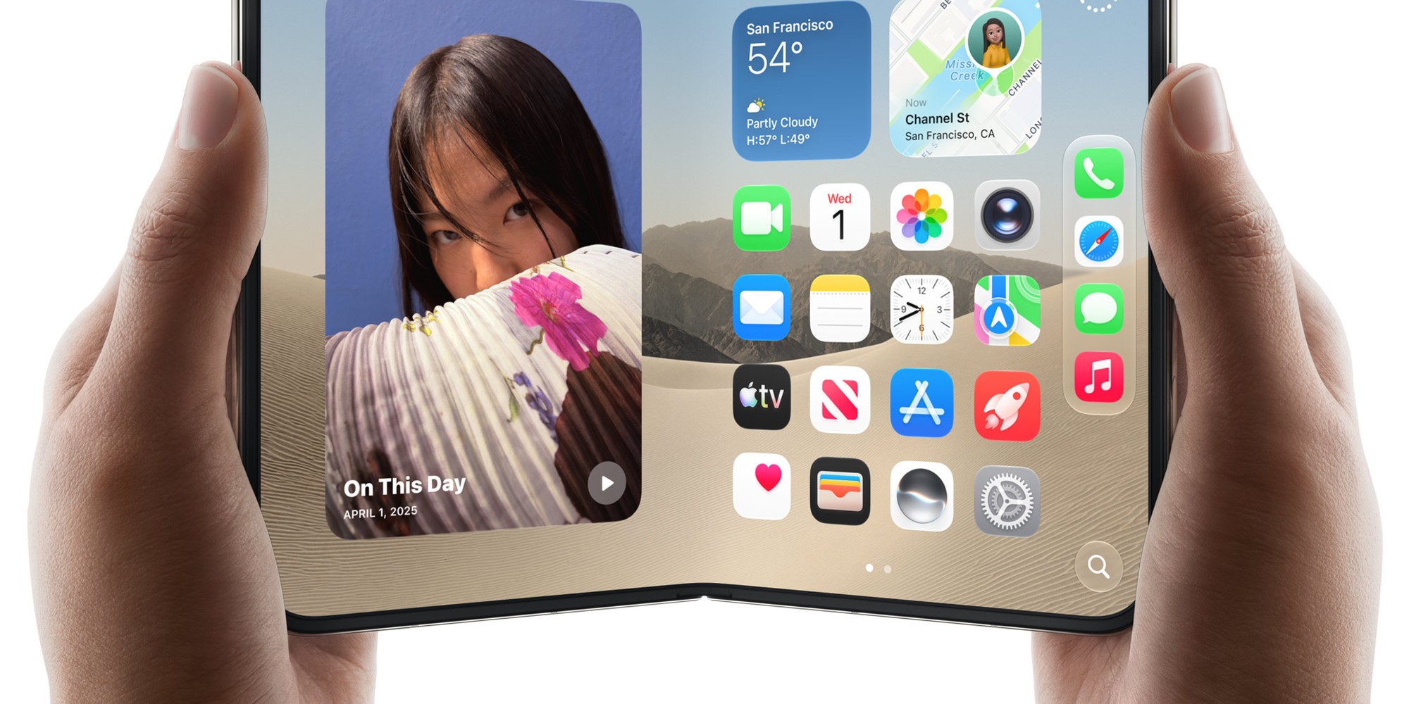 купить Смартфон Apple iPhone Duo 1 ТБ (Dual eSIM), складной, Синий | Night Sky