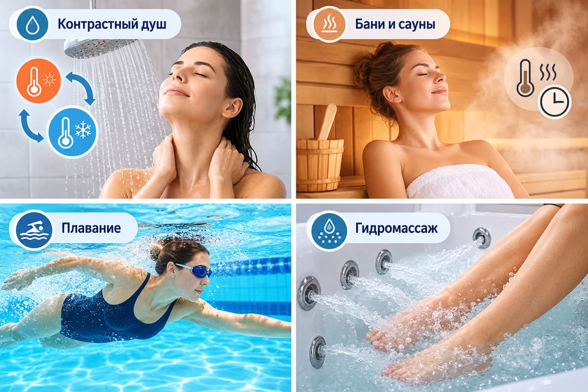 водные процедуры и варикоз