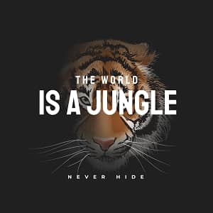 принт с тигром The world is a jungle