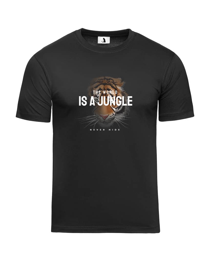 Футболкаc с тигром The world is a jungle мужская
