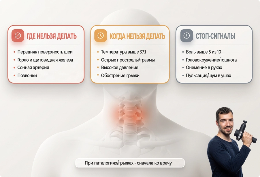 Шея: противопоказания к массажу