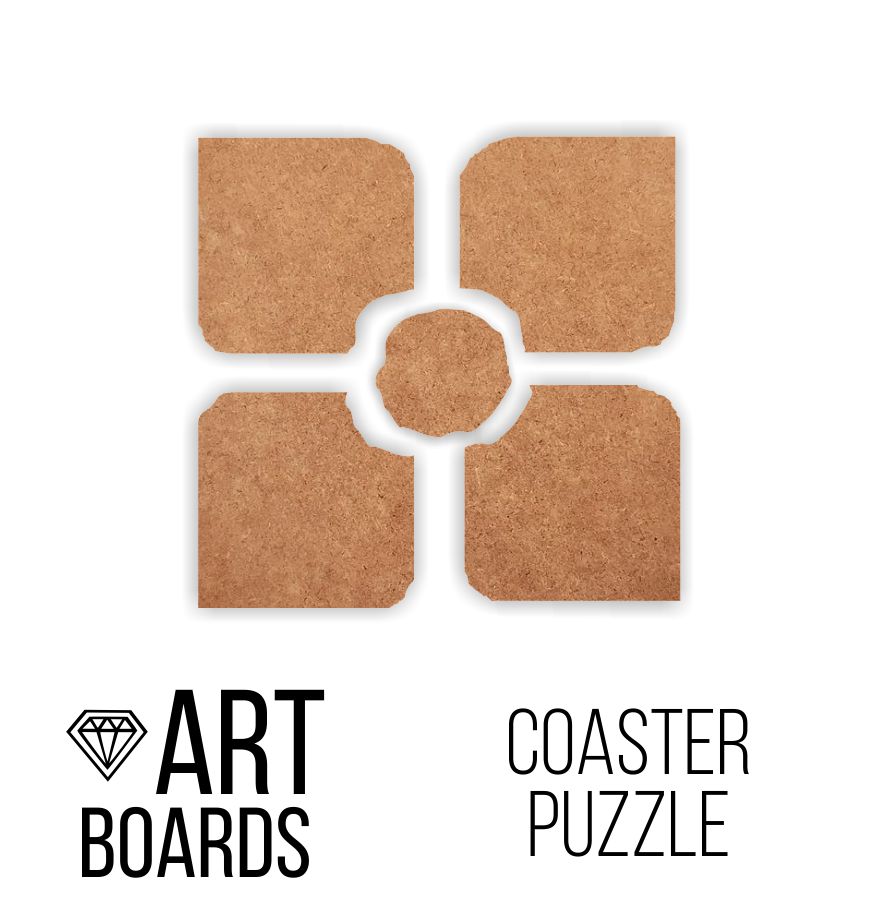 Заготовка МДФ &laquo;Coaster puzzle&raquo;: схема деталей