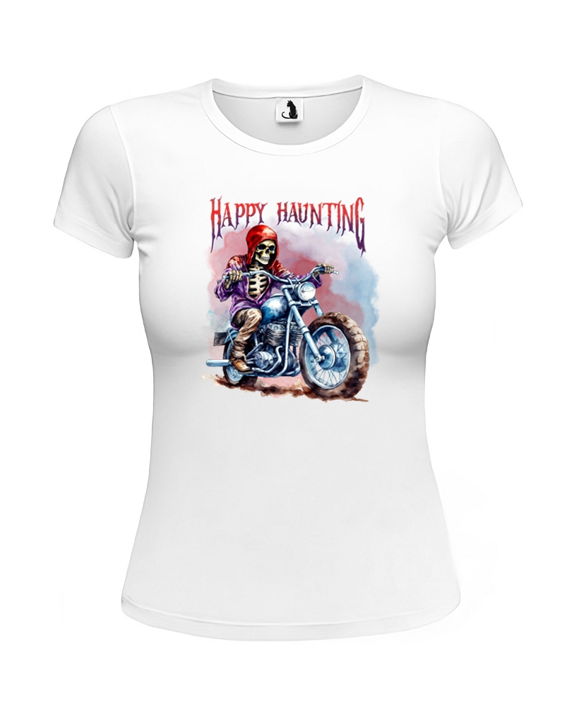 Футболка женская Happy Haunting приталенная