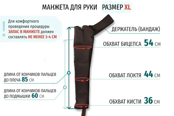 Размеры манжеты для руки