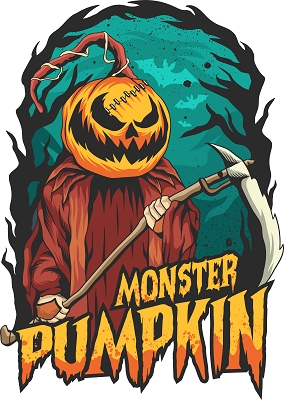 принт Monster Pumpkin