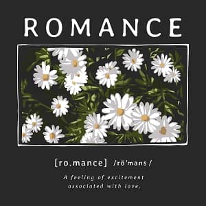 Принт с ромашками Romance
