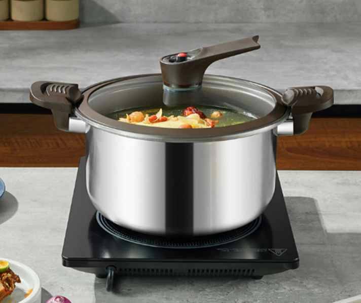 Кастрюля-скороварка Xiaomi Crystal Kitchen Titanium Micro-Pressure Cooking Pot 28cm (JC-WYG01)