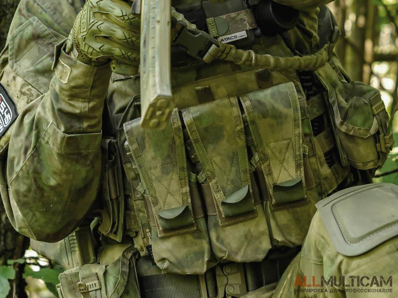 Тройной подсумок на разгрузочном жилете