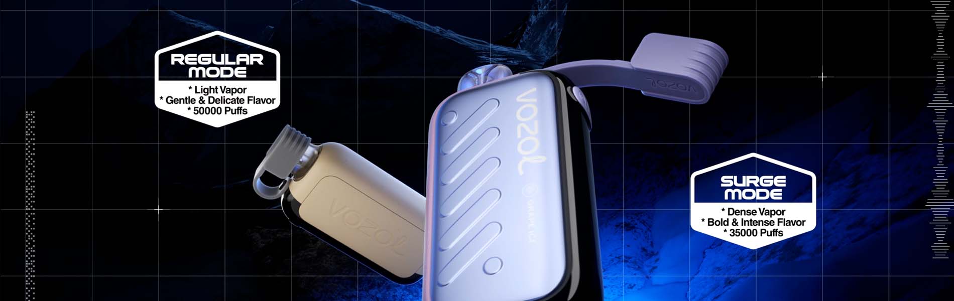 Линейка вкусов Vozol Gear Ice & Sweet 56000 на витрине магазина Линейка вкусов Vozol Gear Ice & Sweet 56000 на витрине магазина
