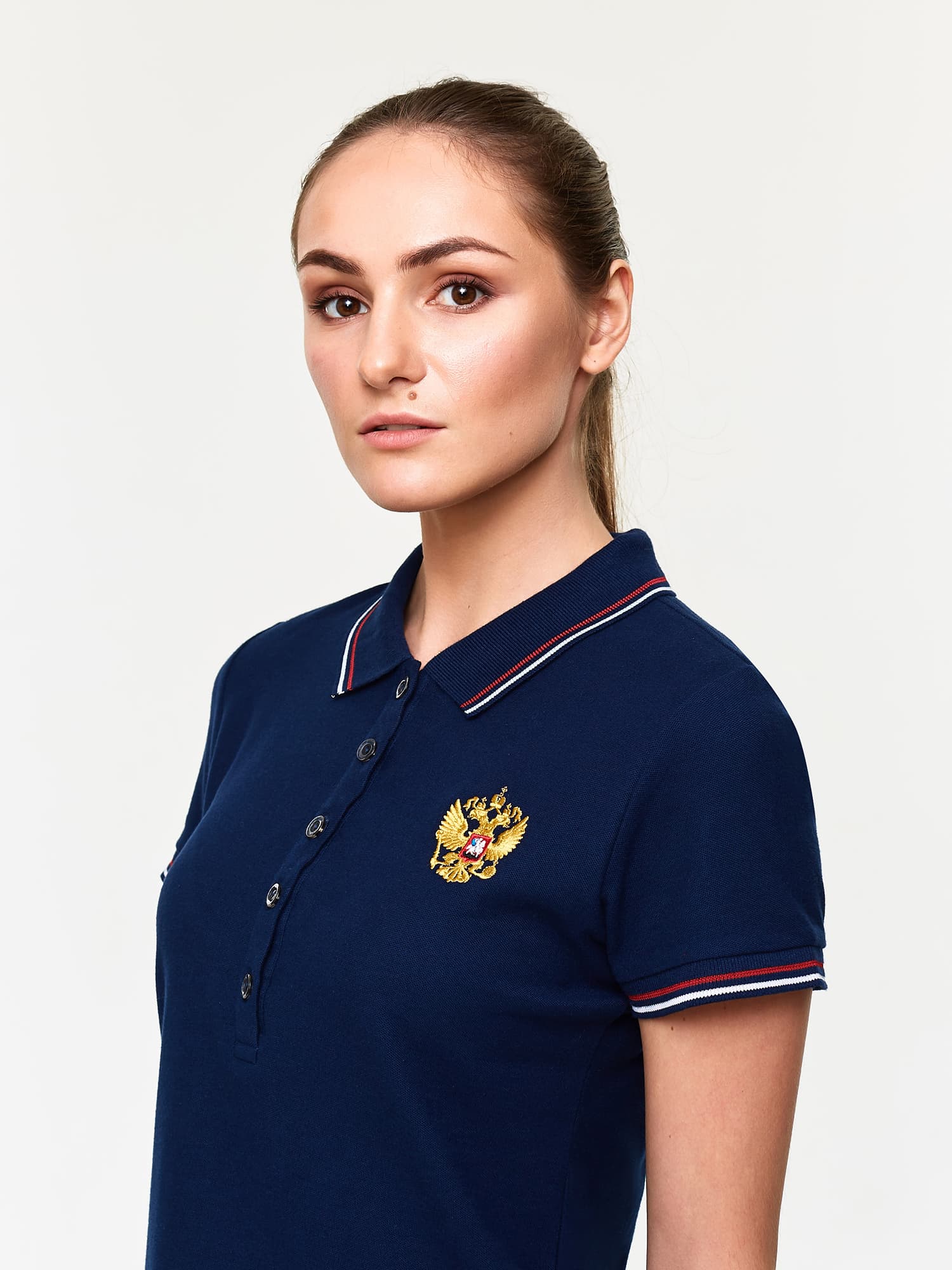 Футболка поло женская 65L-RR-1784 синяя