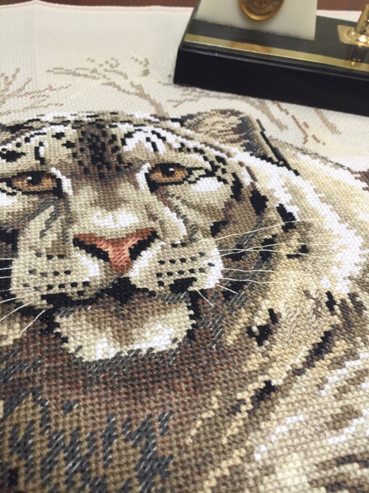 Набор для вышивания. Снежный леопард. The Snow Leopard. Артикул 3835