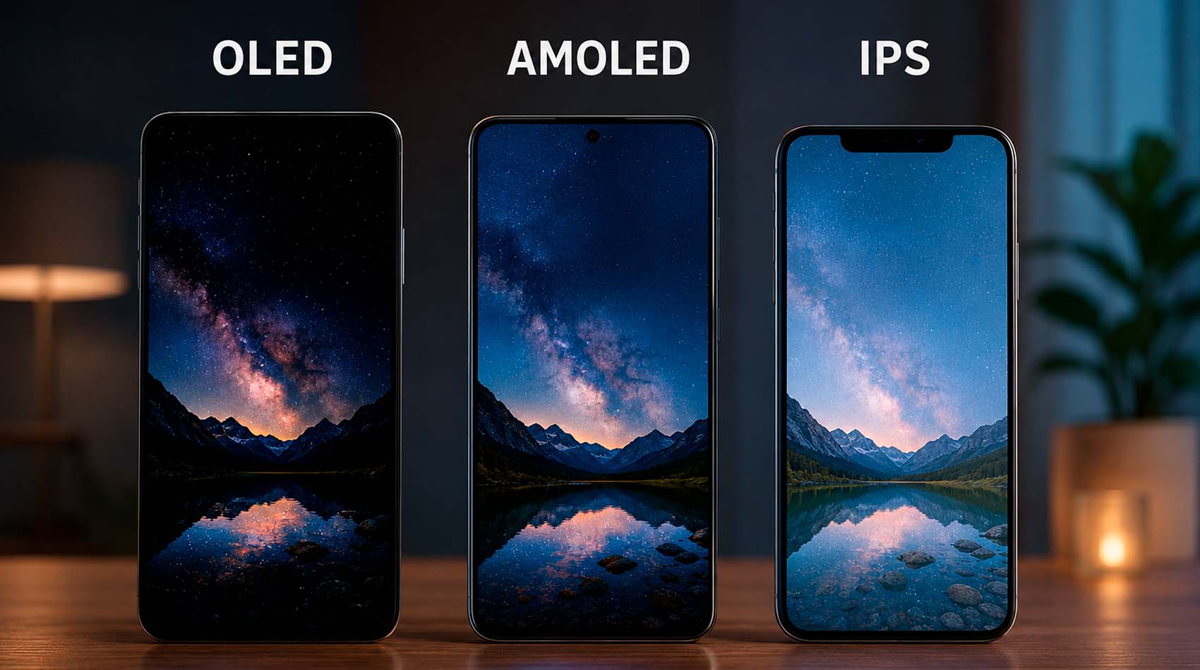 Сравнение изображения на смартфонах с OLED, AMOLED и IPS