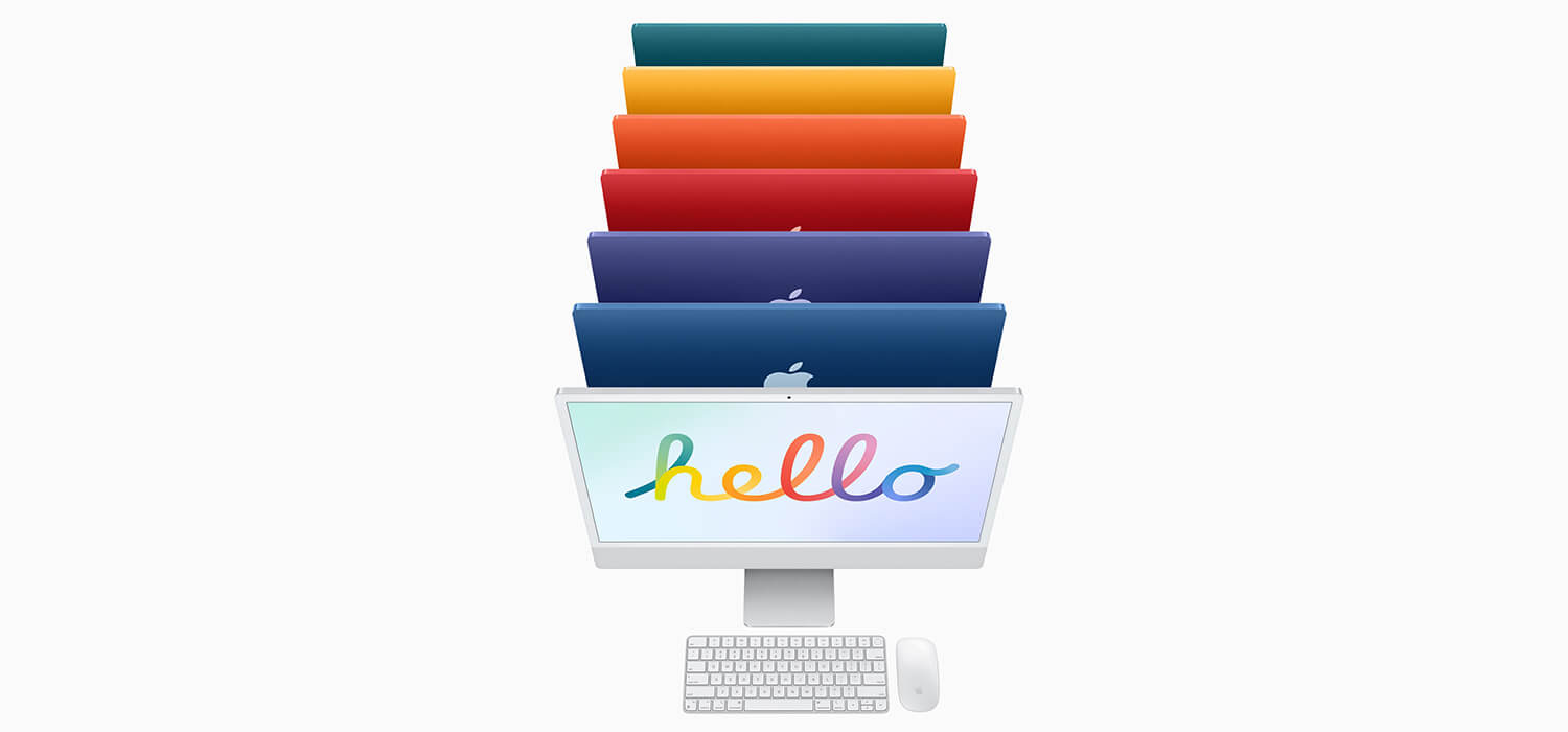 Apple iMac на рабочем столе купить недорого
