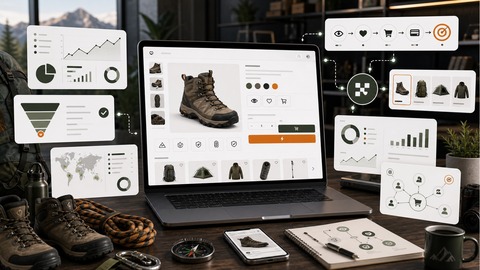 Магазин outdoor-товаров на InSales: цели Метрики и ретаргетинг для отслеживания заявок и покупок