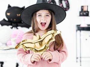 Чёрный Хеллоуин с золотыми мышками