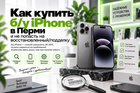 Как купить б/у iPhone в Перми и не попасть на восстановленный/подделку