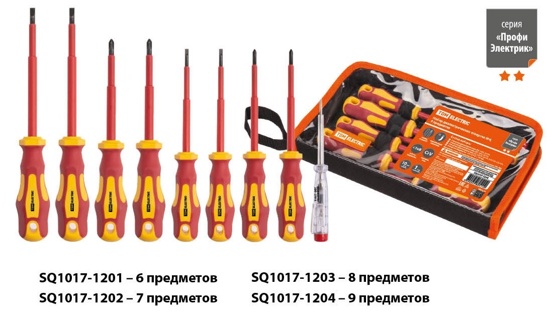 Новые наборы диэлектрических отверток серии 