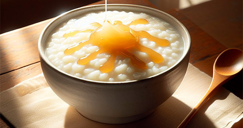 Рисовая каша со сгущенкой
