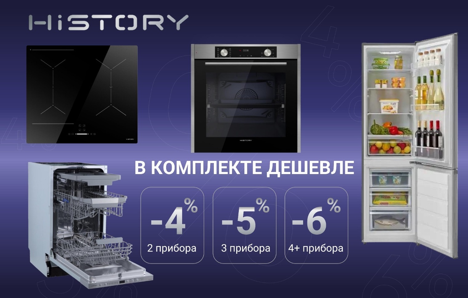 АКЦИЯ по встраиваемой технике марки HISTORY с 01.10.2024 по 31.10.2024 АКЦИЯ по встраиваемой технике марки HISTORY с 01.10.2024 по 31.10.2024
