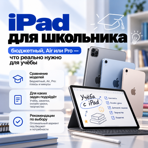iPad для школьника: бюджетный, Air или Pro — что выбрать