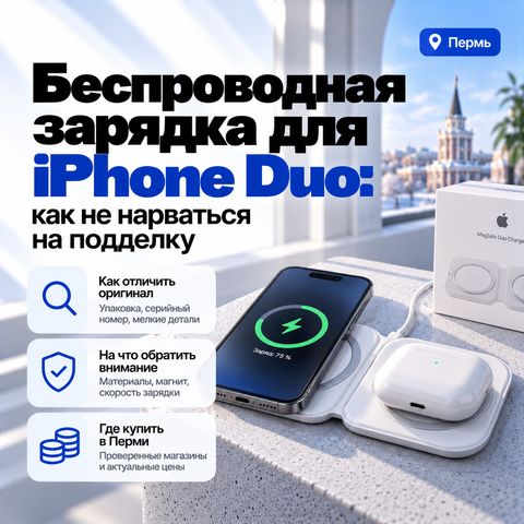 Беспроводная зарядка для iPhone Duo — как не купить подделку
