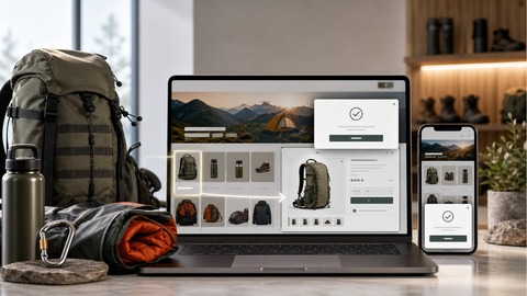 Магазин outdoor-товаров на InSales: быстрый заказ и кликабельные изображения для понятного пути к покупке