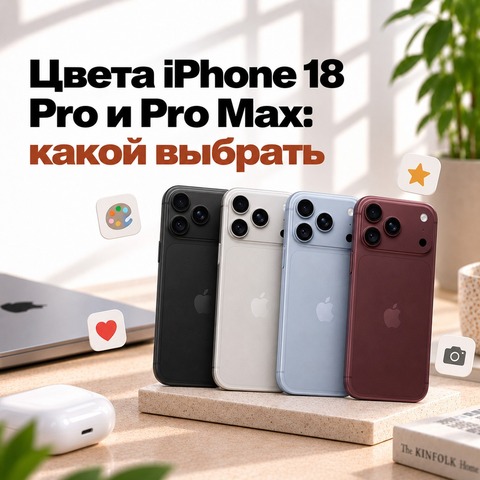 Цвета iPhone 18 Pro и Pro Max: какой выбрать
