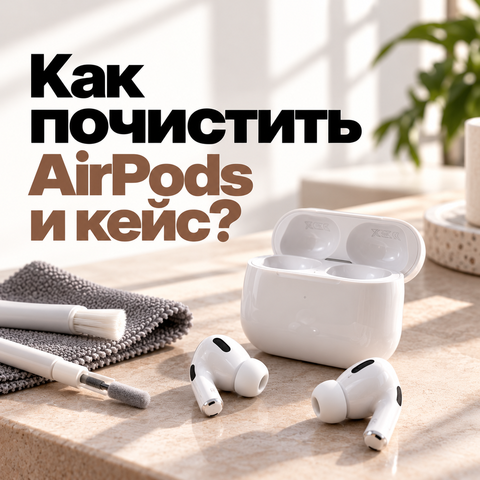 Как почистить AirPods и кейс, чтобы звук не пропал