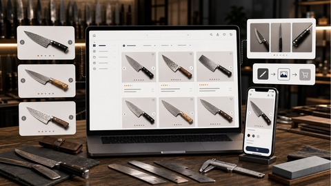 Магазин ножей на InSales: пролистывание изображений в категории для быстрого просмотра товара