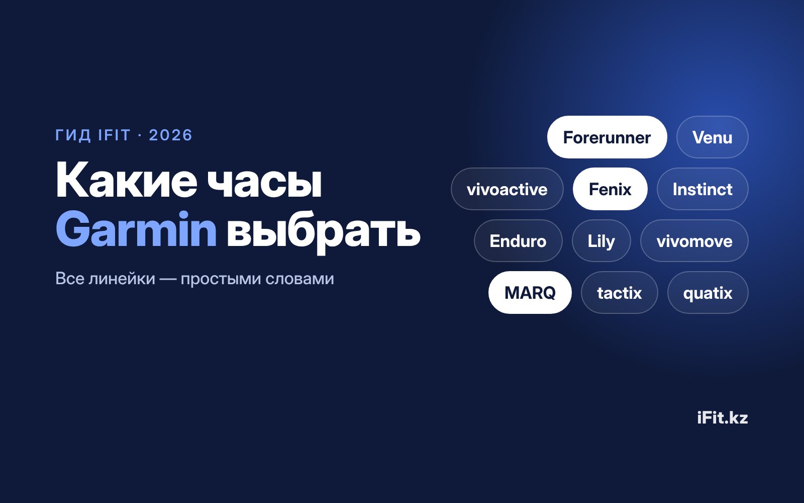 Какие часы Garmin выбрать в 2026 году: гид по всем линейкам