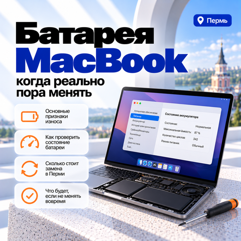 Батарея MacBook — когда реально пора менять