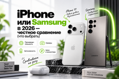 iPhone или Samsung в 2026 — честное сравнение (что выбрать)