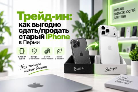 Трейд-ин: как выгодно сдать/продать старый iPhone в Перми