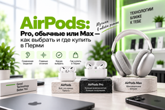 AirPods: Pro, обычные или Max — как выбрать и где купить в Перми