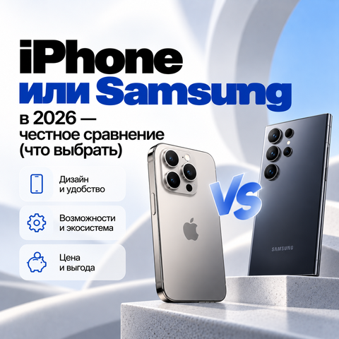 iPhone или Samsung в 2026 — честное сравнение (что выбрать)