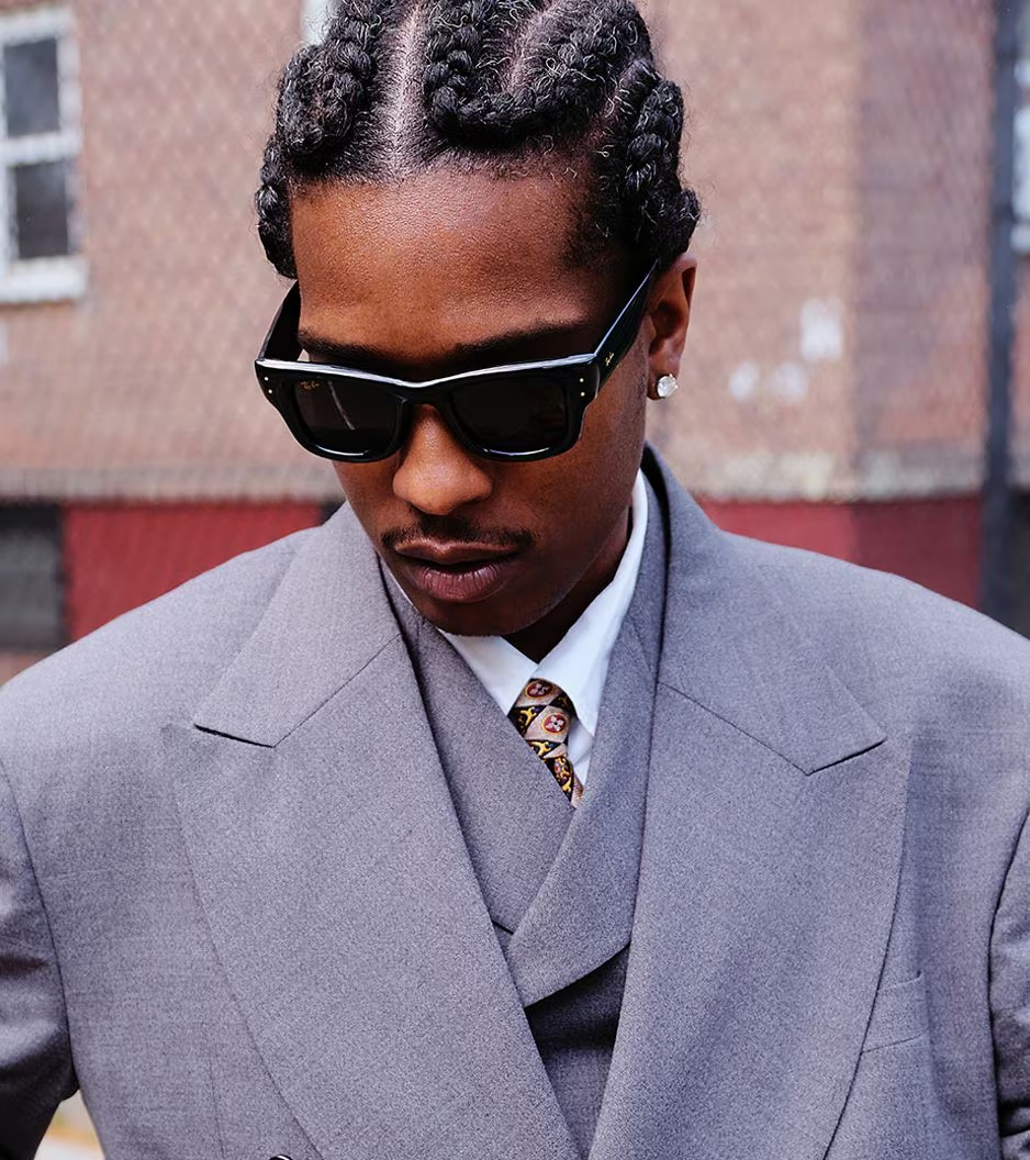 A$AP Rocky в солнцезащитных очках Ray-Ban