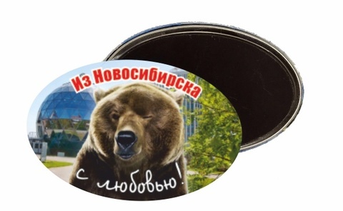 Урал Сувенир - Новосибирск магниты закатные овальные
