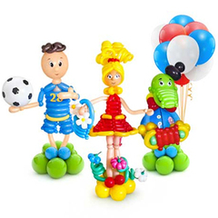 Фигуры людей и животных из шаров
