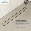 RGW 60213140-06 Душевой лоток Drain Leo-31-40 прямой 400 Золото браш ? 50 мм на ножках, сифон