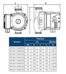 Stout циркуляционный насос 32-60/180 с латунными гайками (SPC-0011-3260180)